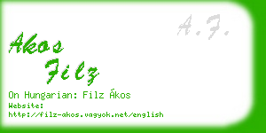 akos filz business card
